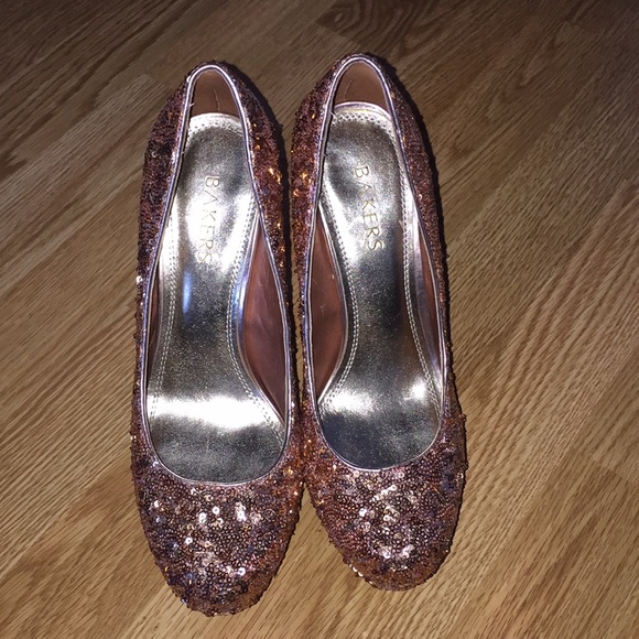 Bakers rose gold sequin high heels - Picture 2 of 10